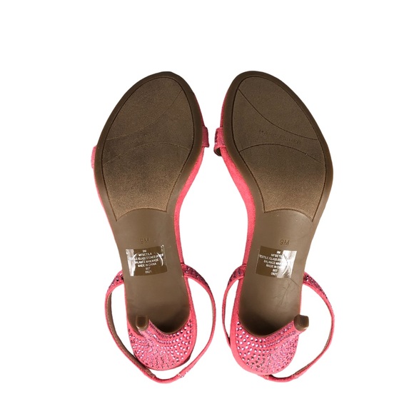 MARC FISHER BETILA Rhinestone Embellished Pink Slingback Sandal - Picture 8 of 11